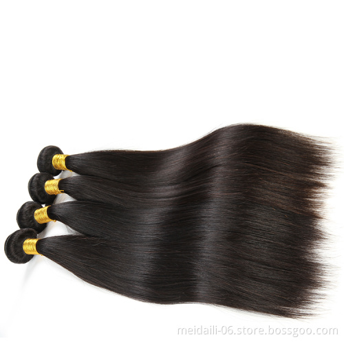 MDL hair cheap human hair brazilian silky straight bundles 100% unprocessed human hair extension 100g/bundle